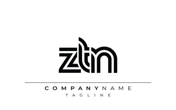 ZTN Creative Unique Modern Letter Logo Design. Stylized logo featuring a unique letter design, presenting abstract minimalist aesthetics and modern appeal.