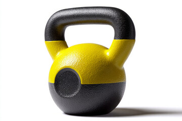 Matte kettlebell with speckled texture and dark handle