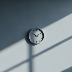 Minimalist Wall Clock with Shadows