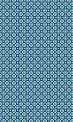 Elegant blue pattern featuring interconnected octagons and squares, creating a seamless and appealing geometric design.