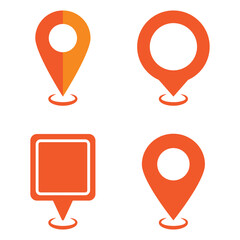Location map pin icons set. Modern map marker collection. Pinpoint. Location pin icon. Map pin place marker. Map marker pointer icon. GPS location symbol. Flat style vector