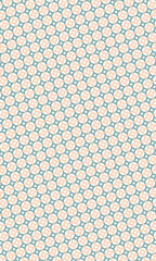 Geometric diamond pattern in soft peach and teal creates a retro and modern backdrop for creative design projects.