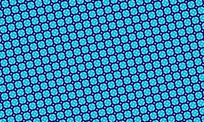 Azure abstract pattern featuring geometric shapes creates an eye catching repeating kaleidoscope effect, perfect for backgrounds.