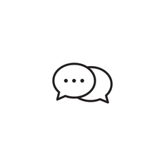 Two overlapping speech bubbles icon