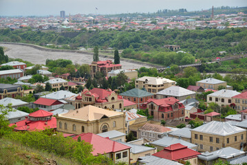 Fototapeta premium A view of the Red Town in Quba, Azerbaijan