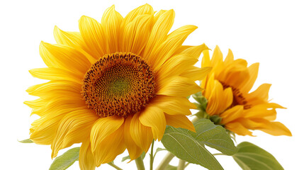 Fototapeta premium Yellow Sunflowers Isolated on a transparent background