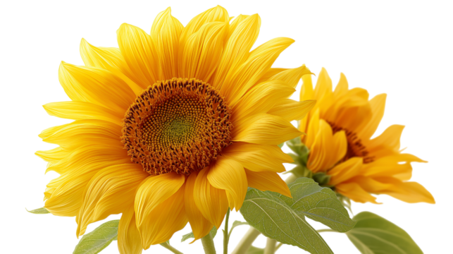 Yellow Sunflowers Isolated on a transparent background - Powered by Adobe
