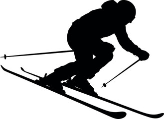 Skiers Silhouette