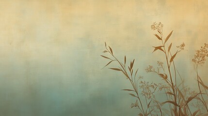 Fototapeta premium Delicate grasses in muted tones against a soft backdrop.