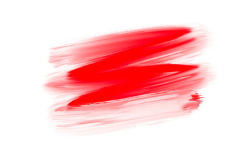 A red watercolor brush stroke isolated on transparent background