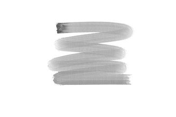 Gray watercolor brush stroke isolated on transparent background