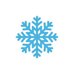 Snowflake Icon Blue Silhouette