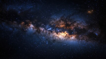 Fototapeta premium Celestial Navigation: Cassiopeia Constellation Under a Dark Starry Milky Way Sky