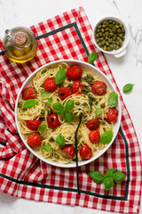 Roasted tomato and basil pasta.style hugge