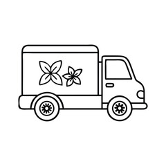 Flower and Gardening elements - minimal thin line web icon