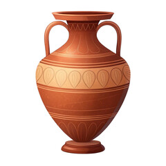 Classic Terracotta Amphora: Ancient Vessel with Elegant Design.