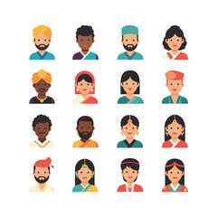 Fototapeta premium Diverse People A Collection of Cultural Portraits