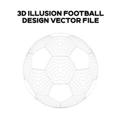 3d sketch design of a football . Editable EPS file.