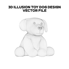 3d sketch design of a teddy bear. Editable EPS file. © Shahzeb Malik