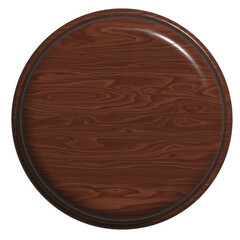 wooden plate isolated on white
