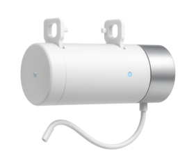 Retrofit smart curtain motor for existing drapes in a family home, providing a cost-effective automation solution.