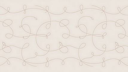 Elegant continuous line art forming a repeating pattern of swirls and loops