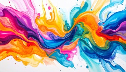 Fototapeta premium Vibrant Swirls of Color: An Abstract Masterpiece