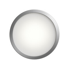 Circular panel light with a metallic rim, offering a contemporary touch to an apartment's entryway.