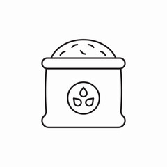 grains bag icon sign vector