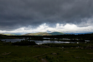 storm clouds over the river