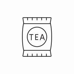 tea pack icon sign vector