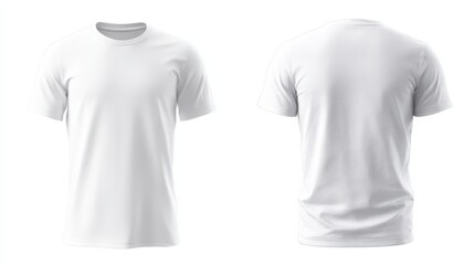 Blank White Tshirt Front And Back View Mockup . Ð¡oncept Apparel Design, Fashion Template, Clothing Mockup, Product Presentation