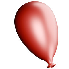 red balloon isolated on white