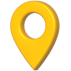 3d golden map pointer
