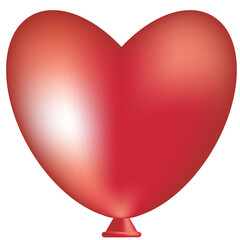 Red ballon  heart