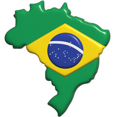 brazil flag map