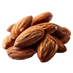 Delicious almonds close up showcase nutritious snacks and healthy eating, transparent background
