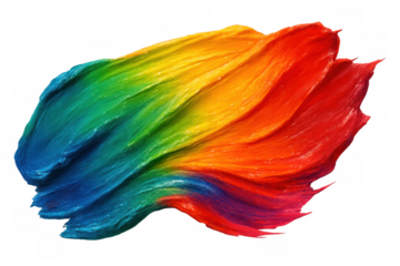 Colorful brush stroke creating a vibrant wave effect, ideal for adding a touch of artistic flair to designs