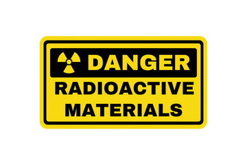 DANGER warning, Radioactive material warning, Radioactive danger icon, caution sign, radiation danger icon, sigm of danger © NadeAnamta