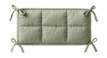 Crib bumper designed with eco-friendly dyes and fabrics for a sustainable nursery.