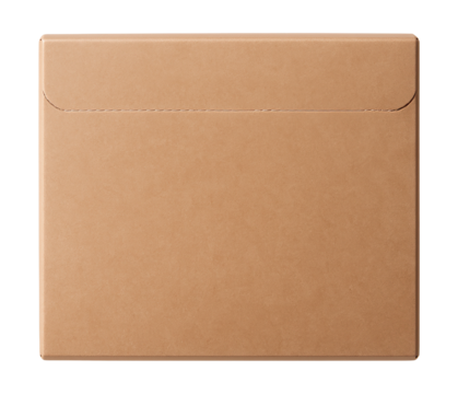 Lightweight cardboard box with an easy-open feature for keeping pet accessories in the utility room.