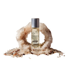Luxury Oil Roll-On Bottle with Crystal Quartz and Salt

