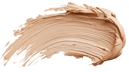 Rich concealer smudge with creamy texture, beige neutral shade, PNG