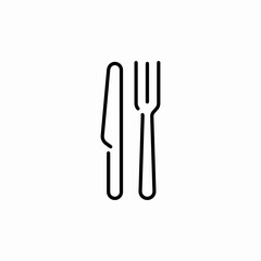 cutlery fork knife icon sign vector