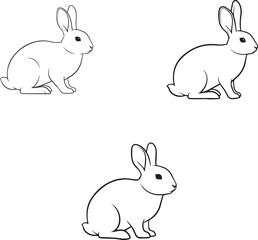 Fototapeta premium vector illustration of a rabbit