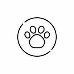 pet paw icon sign vector