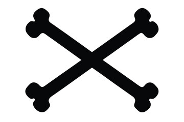 crossed bones vector icon
