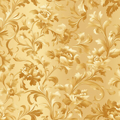 Seamless pattern repeat botanical floral design for wallpaper, fabric and product packaging, elegant English style motif