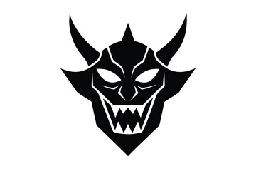 demon mask vector icon