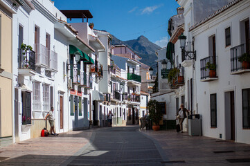 Charming city unfold, offering breathtaking views and a picturesque atmosphere in Nerja, Spain